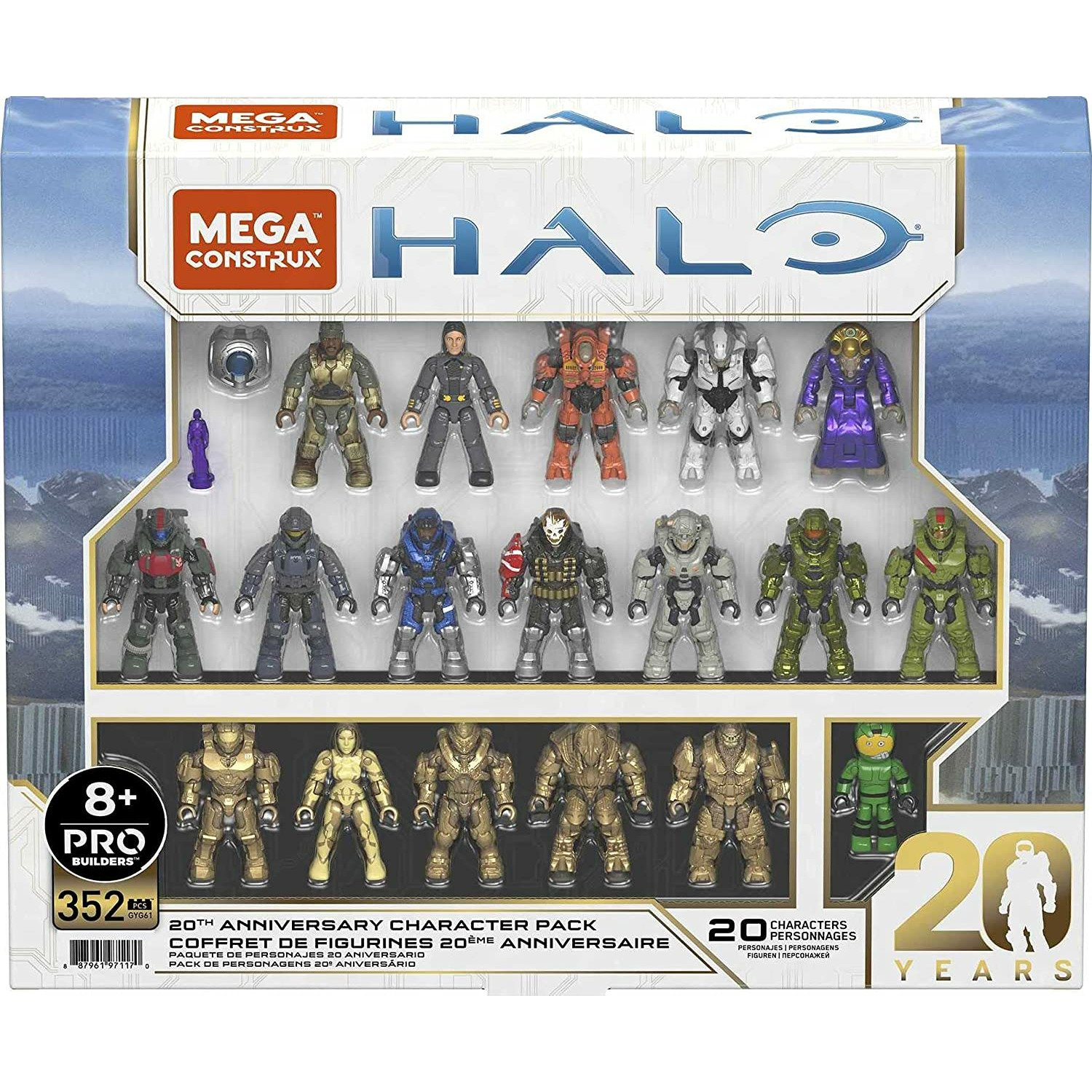 Mega Construx Pro Builders Halo 20th Anniversary Character Pack